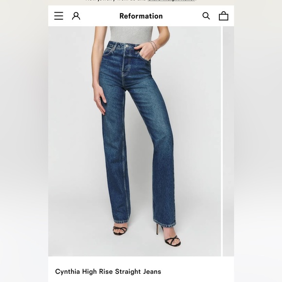 Reformation Cynthia High Rise Straight Jean